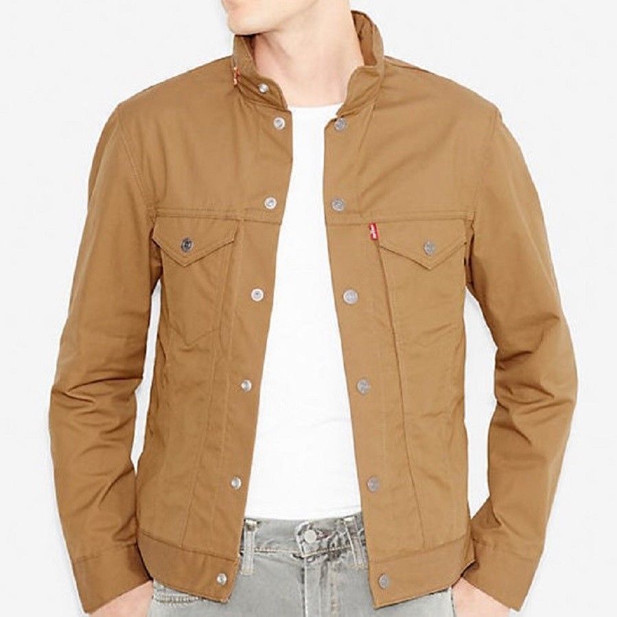 levi's commuter trucker jacket olive